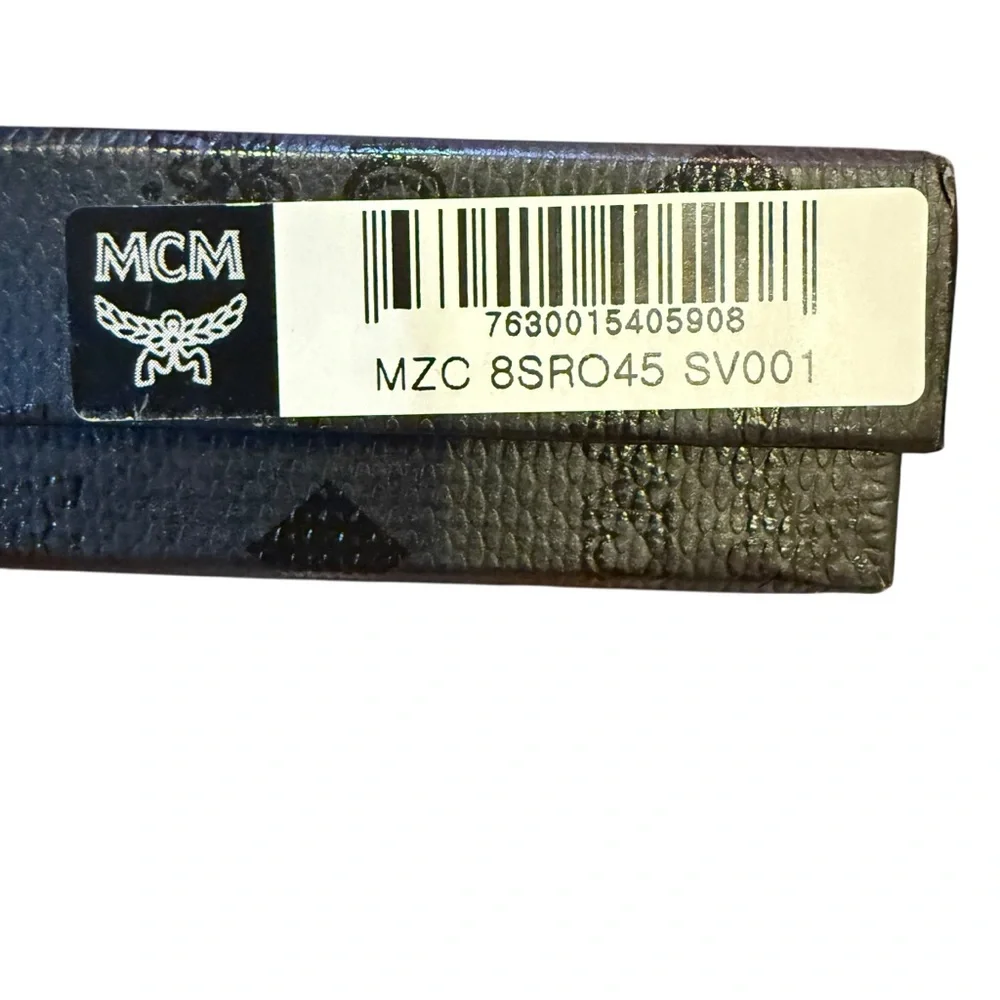 MCM Robot Bifold Silver Metallic Leather Wallet w/ Money Clip